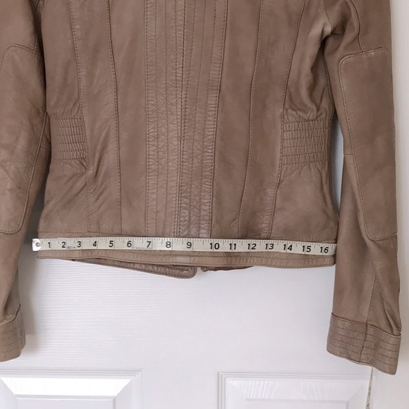 Leather Bomber Jacket UNWORN Tan - Picture 8 of 11